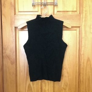 Vintage 100% Cashmere Olive Green Sleeveless Top